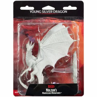 D&D Nolzur's Marvelous Miniatures: Молодой серебряный дракон (Young Silver Dragon)