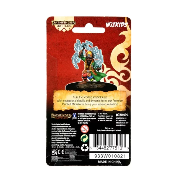 Pathfinder Battles: Premium Painted Figure - Гном-чародей (Gnome Sorcerer Male) — изображение 2